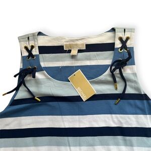 Michael Kors Blue and White Striped Dress